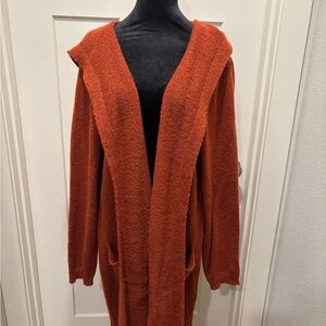 Florence Cardigan in color Hotsauce. Size 3X